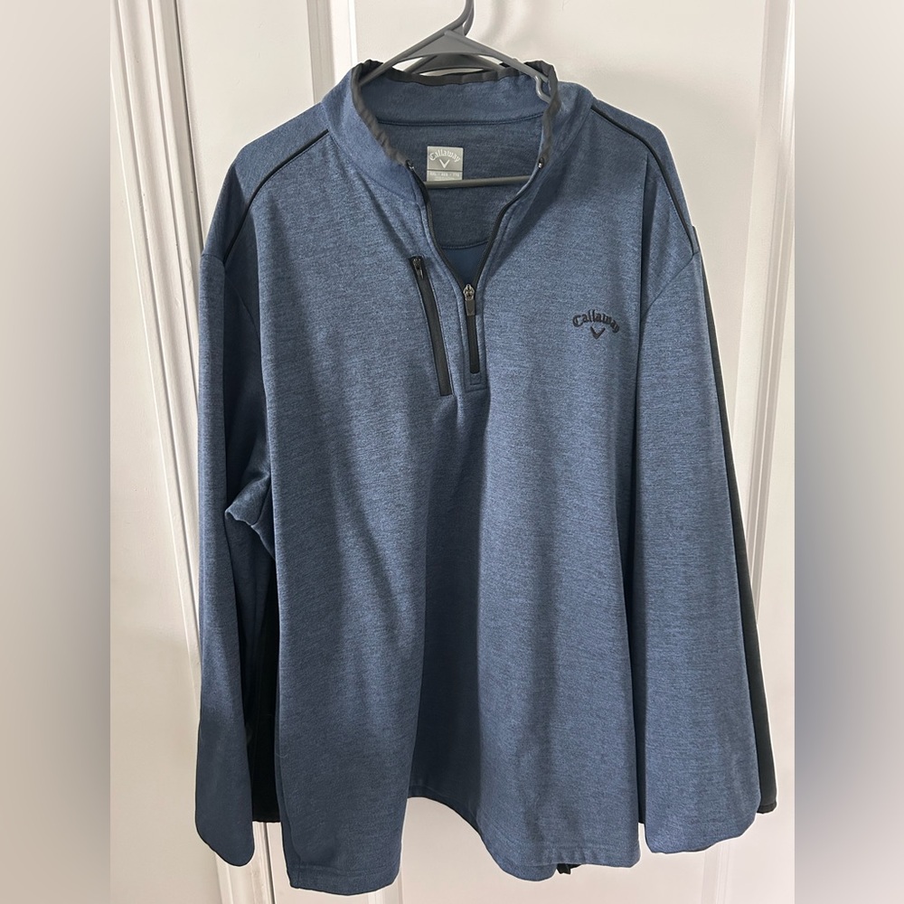 Callaway Blue Lightweight Quarter-Zip Shirt Jacket